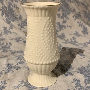 Classic Lennox 5" Ivory Textured Beaded Bud Vase